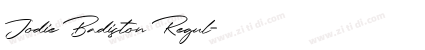 Jodie Badiston Regul字体转换